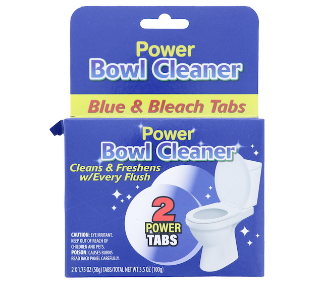 POWER BOWL CLEANER BLUE AND BLEACH 2 TABS