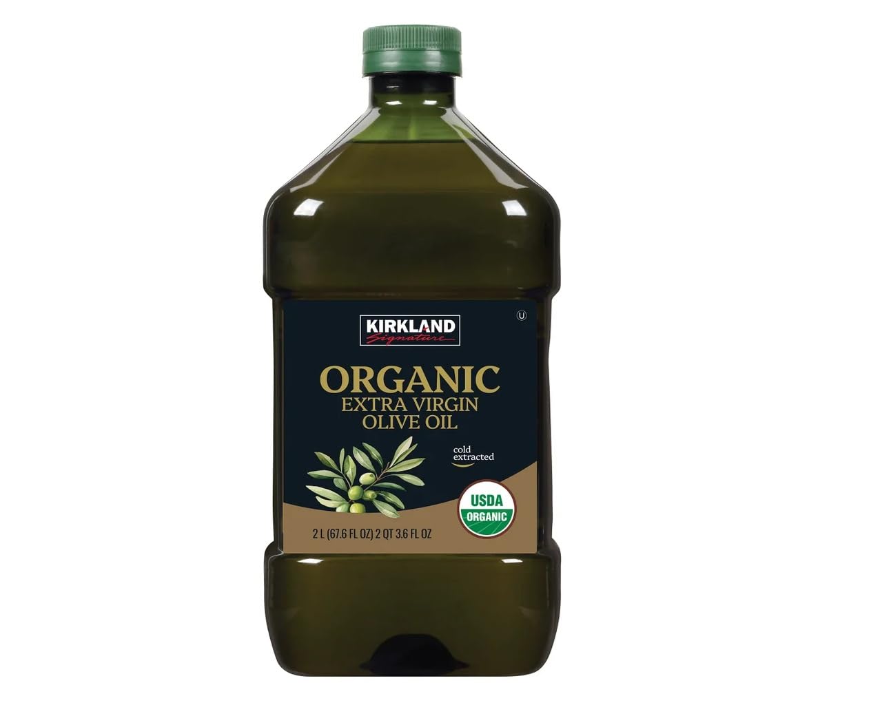 Kirkland Signature Organic Extra Virgin Olive Oil 2L 2QT 3.6 fl. oz Set of 2