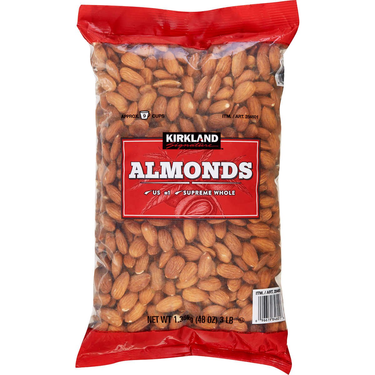 Kirkland Signature Nuts Almonds 48 Ounce