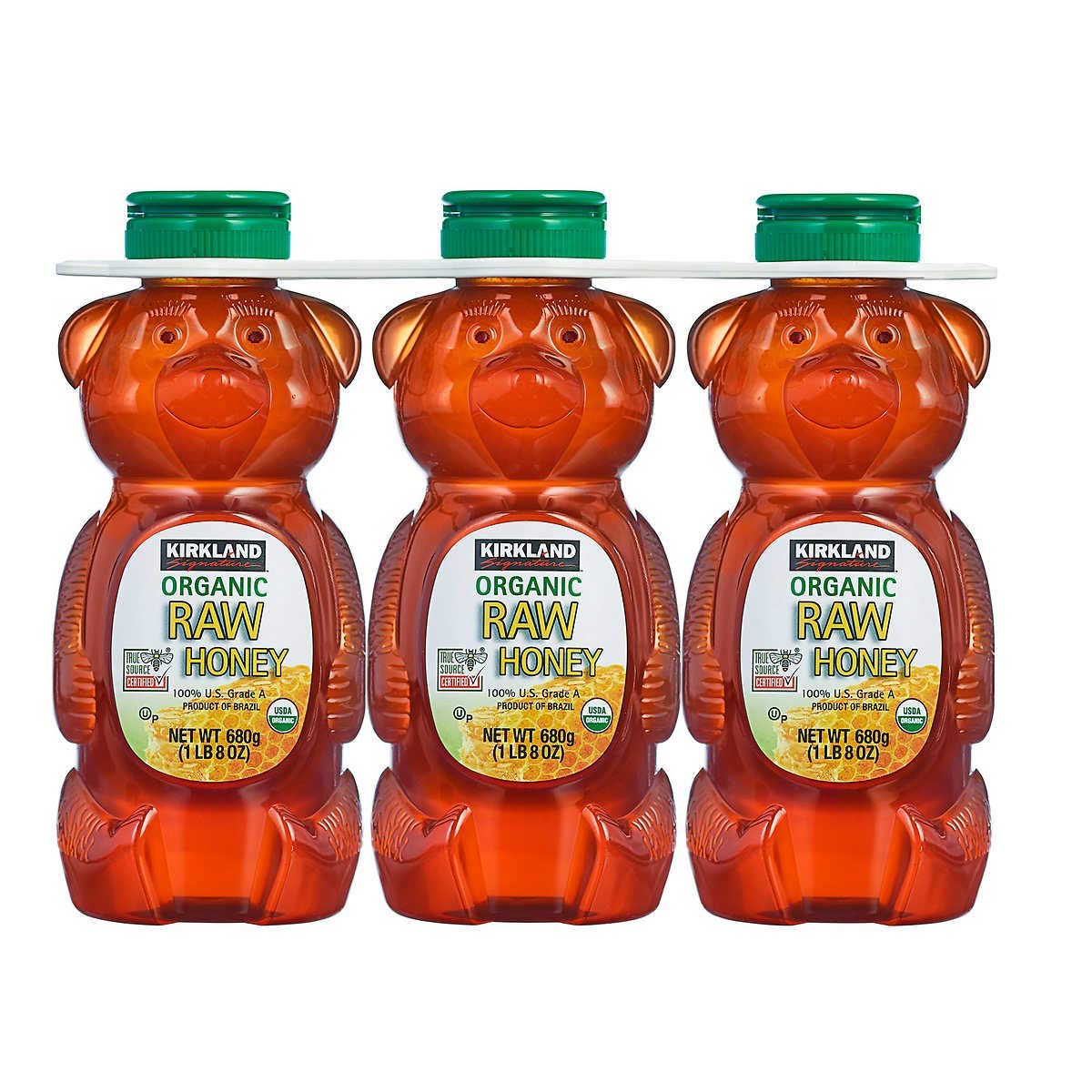 Kirkland Signature Raw Organic Honey Bear 24 oz 3 count