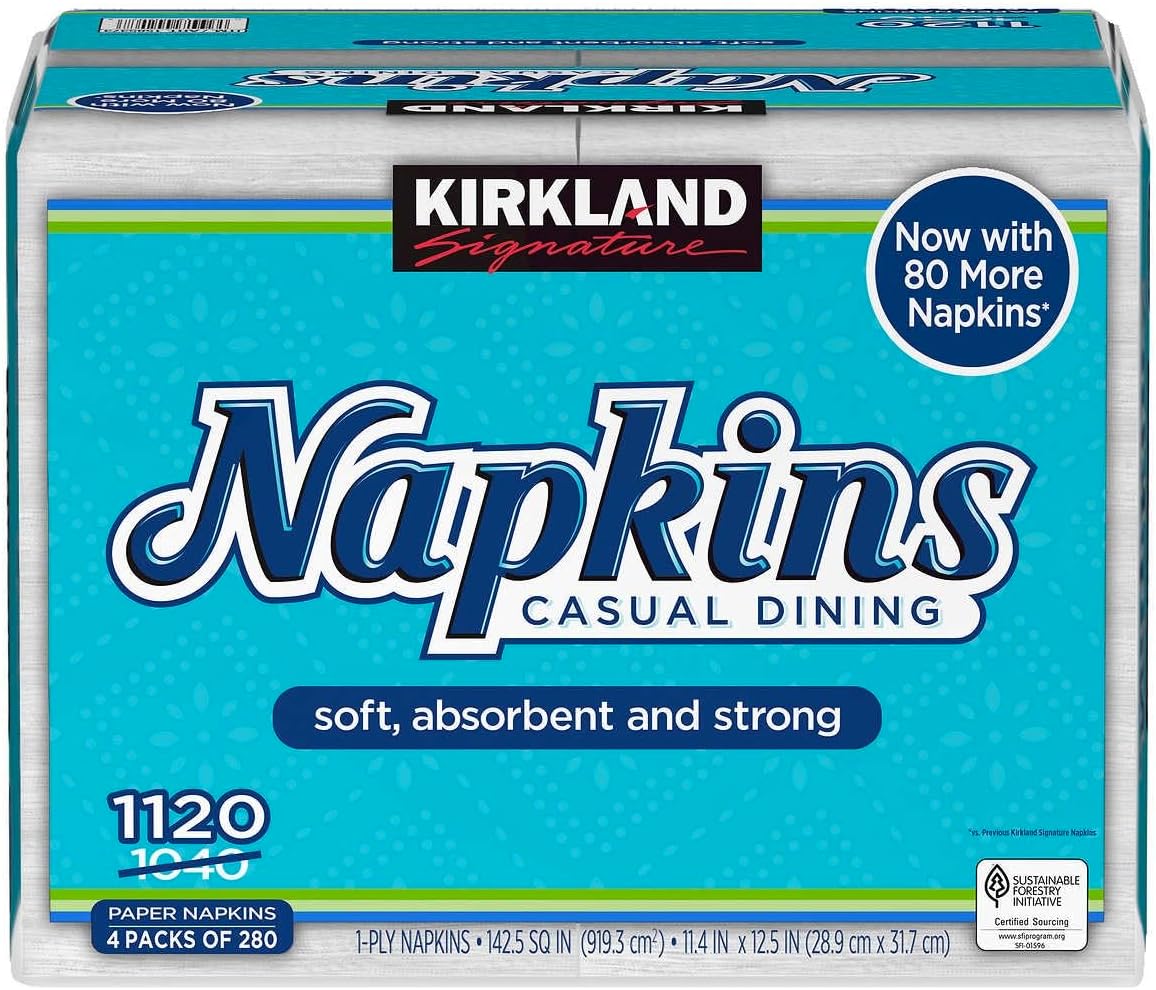 Kirkland Signature Napkin 1-Ply 280 Count Pack of 4