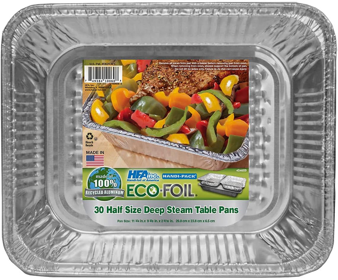 HFA 404609 Half Size Deep Table Steam Pan Metallic