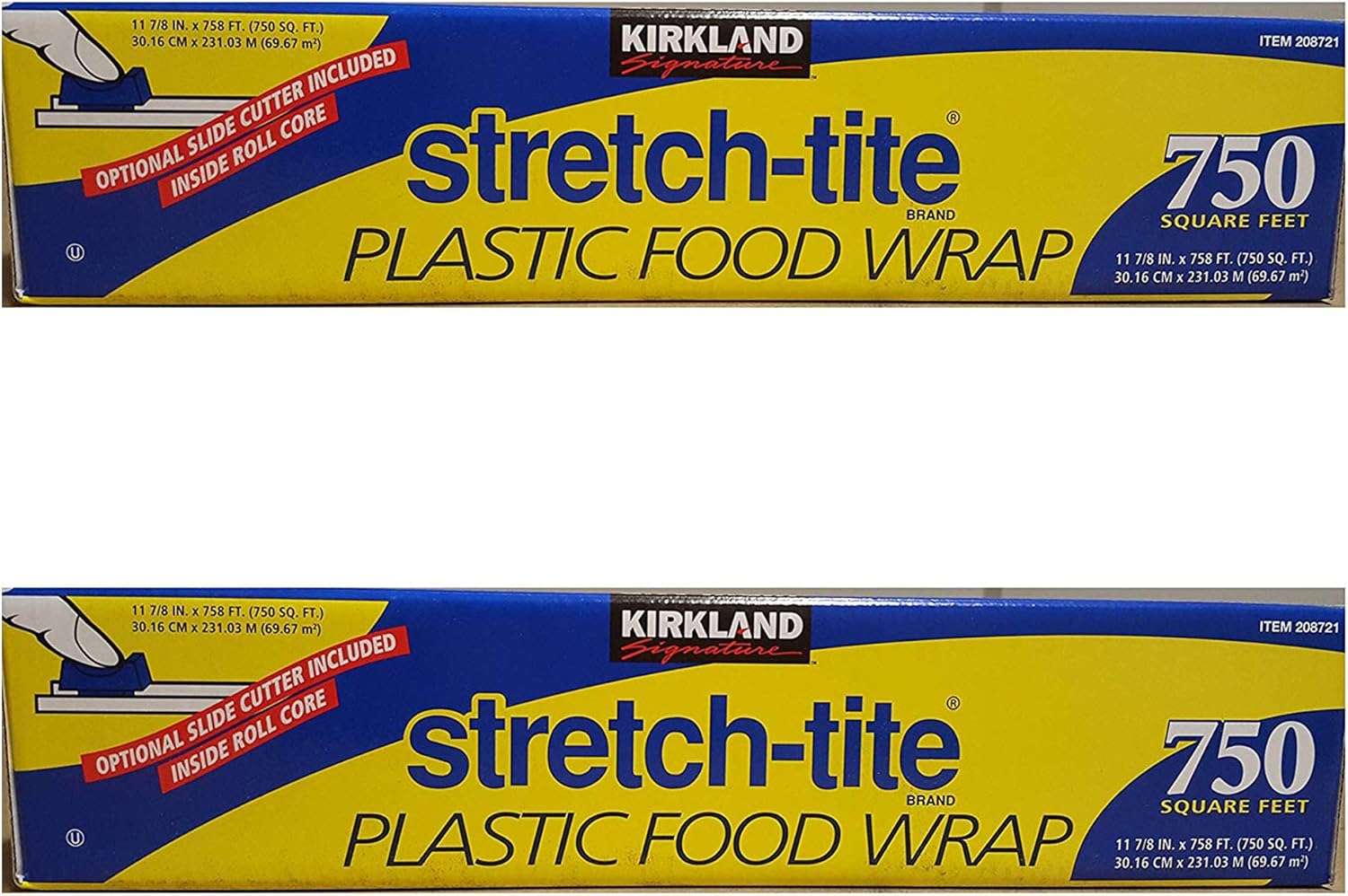 Kirkland Signature Stretch Tite Plastic Food Wrap 11 78 Inch X 750 SQ. FT. pack 2