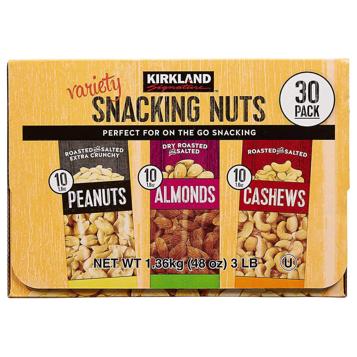 Kirkland Signature Snacking Nuts Variety Pack 1.6 oz 30-count